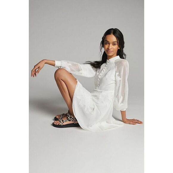 New Anthropologie x Mare Mare Sabine Embroidered Mini Dress sz XS. - Picture 4 of 9